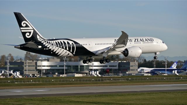 Boeing 787-9 Dreamliner (ZK-NZG) - BOE5 on final to Rwy 16R to complete its first flight on 11/17/14. (cn 236 / cn 37963).