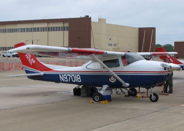 Cessna Skyhawk (N97018) - At Barksdale Air Force Base.