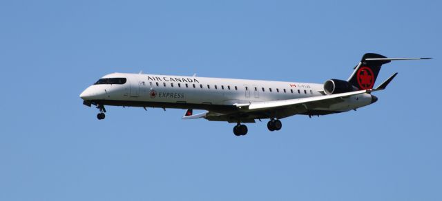 Canadair Regional Jet CRJ-900 (C-FIJZ) - On short final is this 2006 Air Canada Express Canadair Regional Jet 900LR from the Spring of 2022.