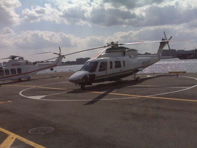 N381CV — - Sikorsky S-76 at Manhattans West 30th Street heliport, July 21, 2008. I think it belongs to Cablevision.