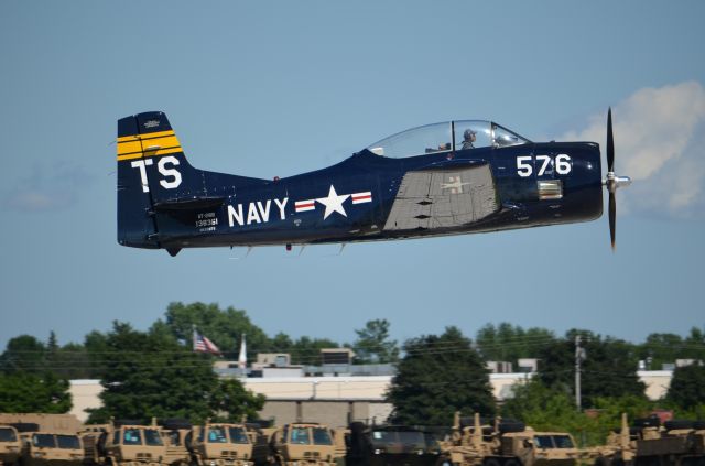 North American Trojan (NX228TS) - EAA 2011 T-28 on take off.