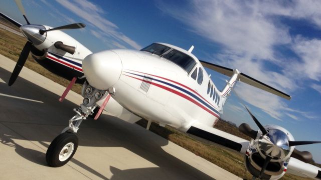 Beechcraft Super King Air 200 — - Taken with iPhone5 at HenriksenJetCenter