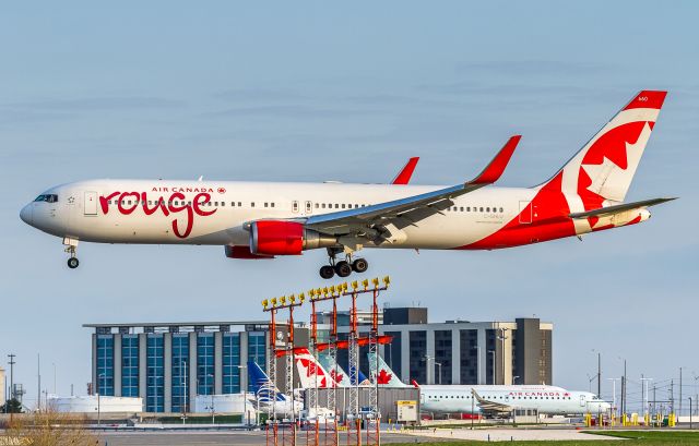 BOEING 767-300 (C-GHLU) - Rouge 1854 returns home from Las Vegas