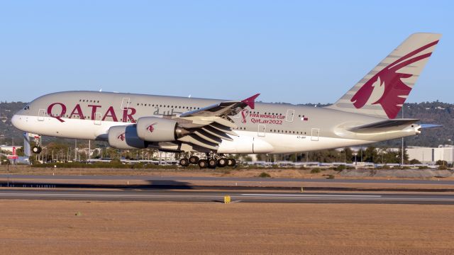 Airbus A380-800 (A7-APF) -  A380-861 cn 189. Qatar A7-APF StickerR03 YPPH 25 February 2023