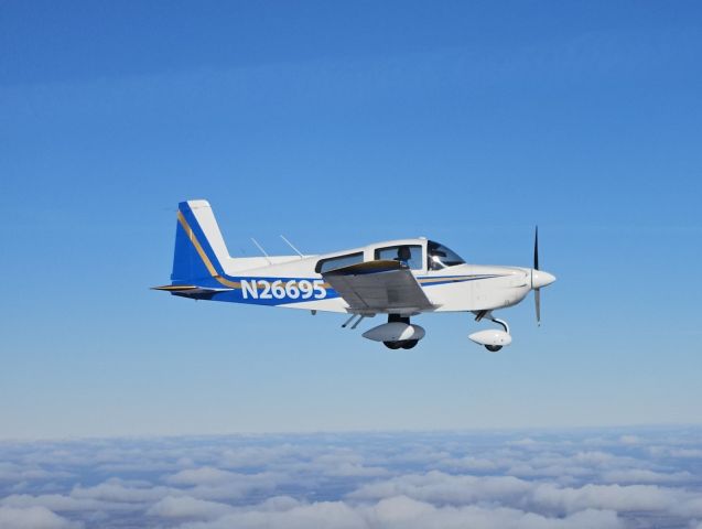 N26695 — - Flying over Indiana above the clouds
