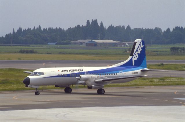 NAMC (1) YS-11 (JA8728) - Taxing at Kagoshima Intl Airport on 1988/06/19