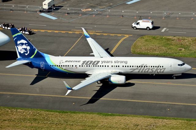 Boeing 737-900 (N248AK) - Boeing 100 Years Founders Day display