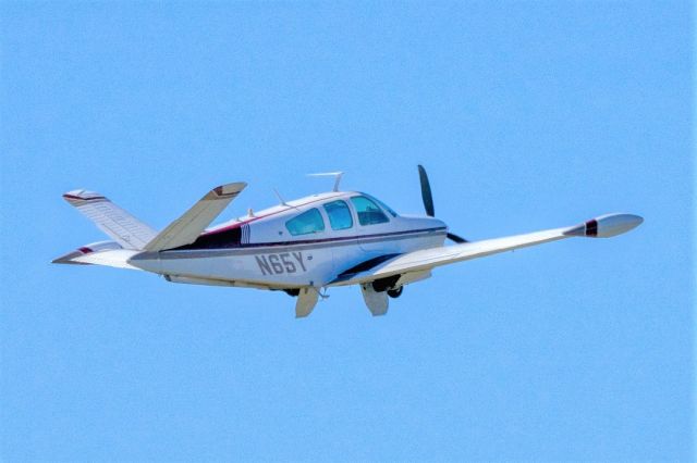 Beechcraft 35 Bonanza (N65Y) - Beechcraft Bonanza departs Livermore Municipal Airport (CA). March 2021