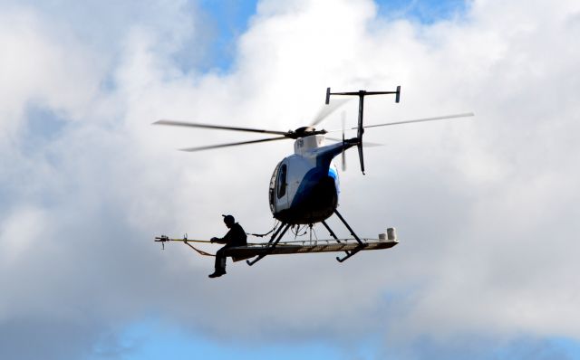 MD Helicopters MD 500 (VH-SUV) - Ready for work cleaning powerlines. NE Tasmania