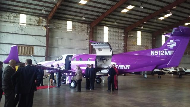 Pilatus PC-12 (N512MF) - Dedicaton ceremony for CHRISTUS Trinity Mother Frances Health Systems new PC-12.  Tyler Pounds Field, Tyler, Texas