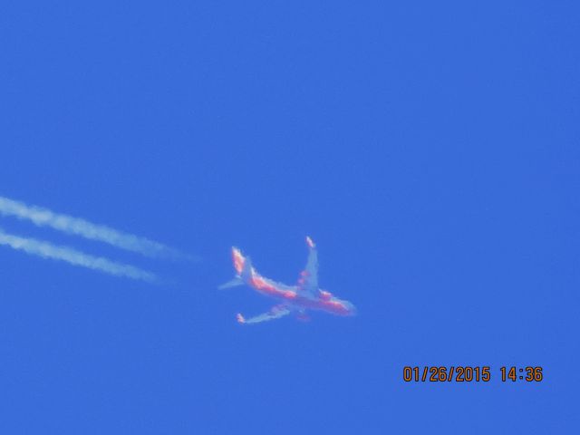 Boeing 737-700 (N269WN) - Southwest Airlines flight 159 from PHX to CLE over Southeastern Kansas at 35,000 feet.