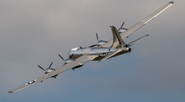 Boeing B-29 Superfortress (N69972) - Doc finishes a pass along runway 36 @ EAA 2018