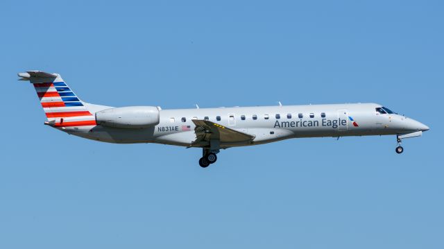 Embraer ERJ-135 (N831AE) - Taken from Founders Plaza, in the new American Eagle scheme.