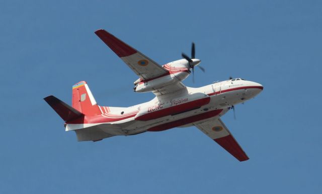 Antonov Sutlej — - AN-32P firefighting plane taking part of a flypast over Kiev, Independence day 2021