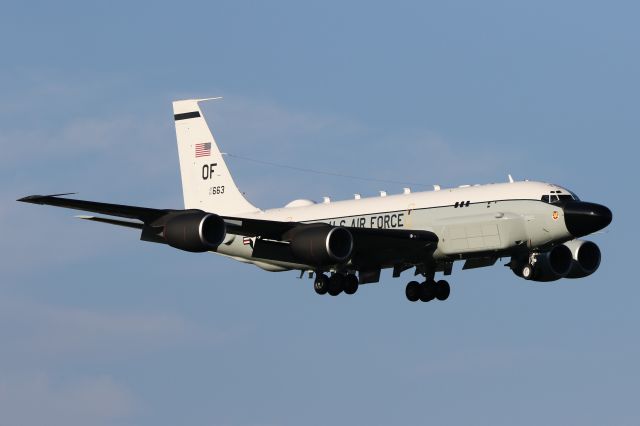 Boeing RC-135 (61-2663) - RC-135S Cobra Ball landing Yokota AFB!!