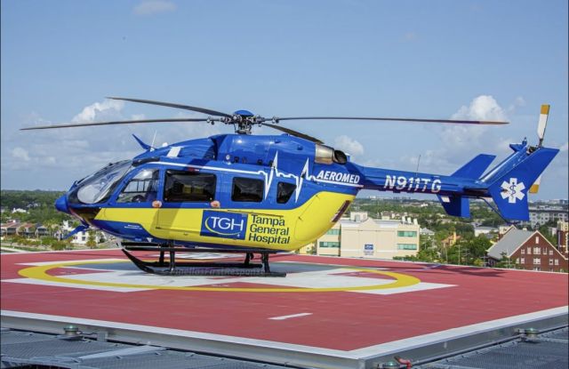 NUSANTARA NBK-117 (N911TG) - Tampa General Hospital Aeromed One Helipad