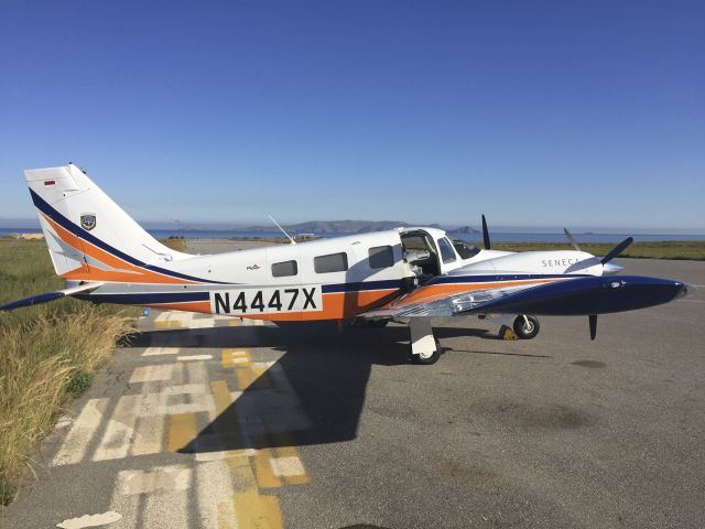 Piper Seneca (N4447X) - At Iraklion, Greece. O a ferry fight from the US to Indonesia. 23 FEB 2016