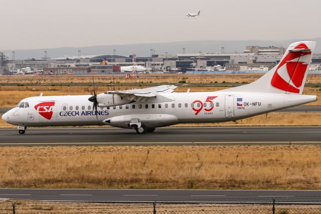 ATR ATR-72 (OK-NFU) - OK-NFU Czech Airlines (CSA) ATR 72-500 (72-212A) with 95 years anniversary sticker @ Frankfurt (EDDF/FRA) / 21.09.2018