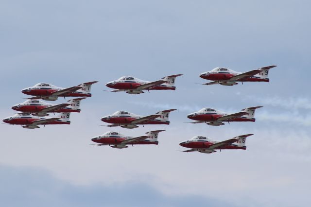 Canadair CL-41 Tutor — - Snowbirds at EAA 2016.