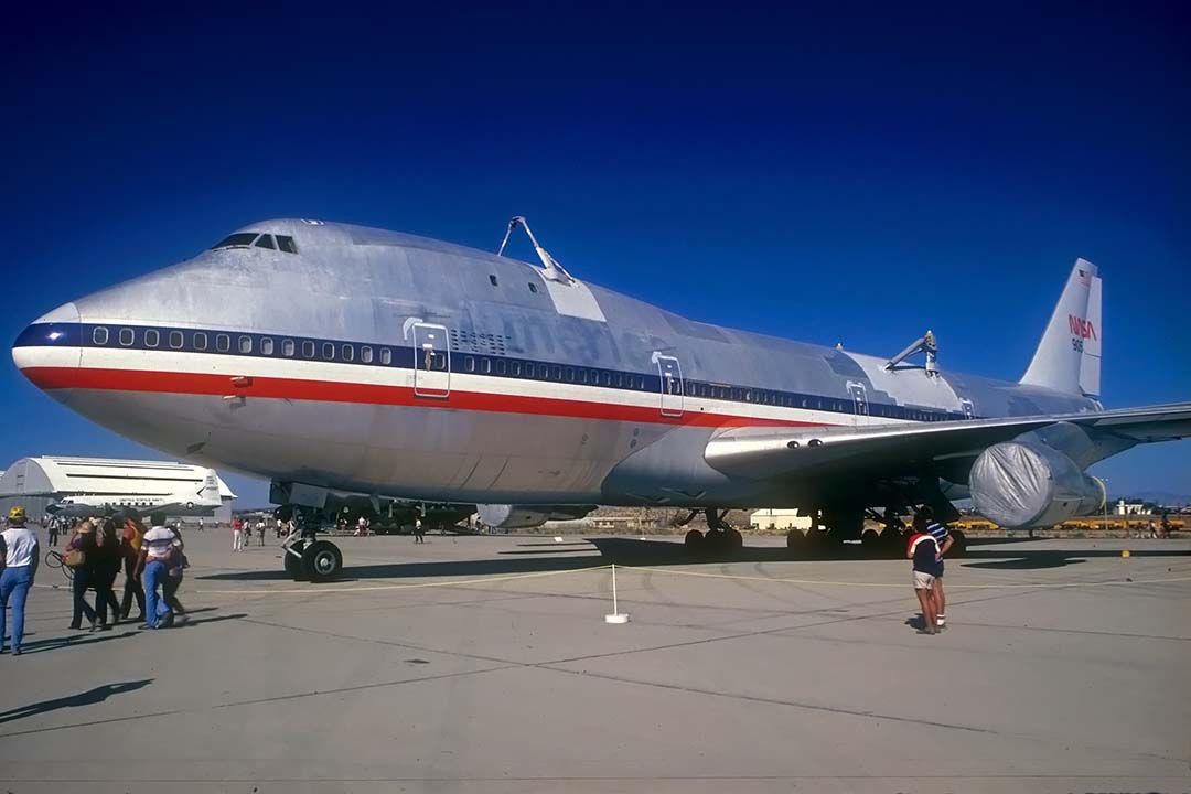 BOEING 747-100 (N905NA) - NASA 747-123 Shuttle Carrier Aircraft N905NA at Edwards Air Force Base on September 2, 1981. It first flew on October 15, 1970. Its construction number is 20107. It was delivered to American Airlines on October 29, 1970. NASA registered it as N905NA on July 18, 1974.