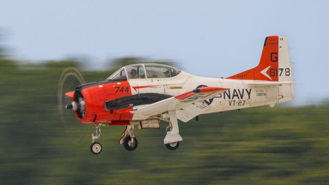 North American Trojan (N28TY) - N28TY a North American T28B Trojan, Friday arrival at Thunder Over Michigan 2023.