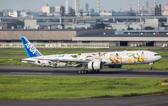 BOEING 777-300ER (JA784A) - Eevee Jet arriving from the XMN paint shop.