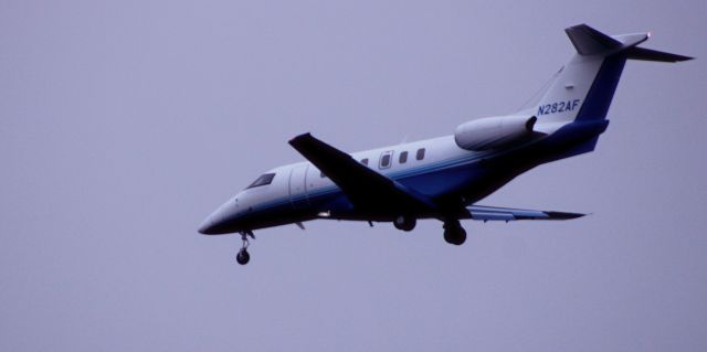 Pilatus PC-24 (N282AF) - This Cobalt Air 2022 Pilatus PC-24 is about to touch down on this IFR day in the Spring of 2025.