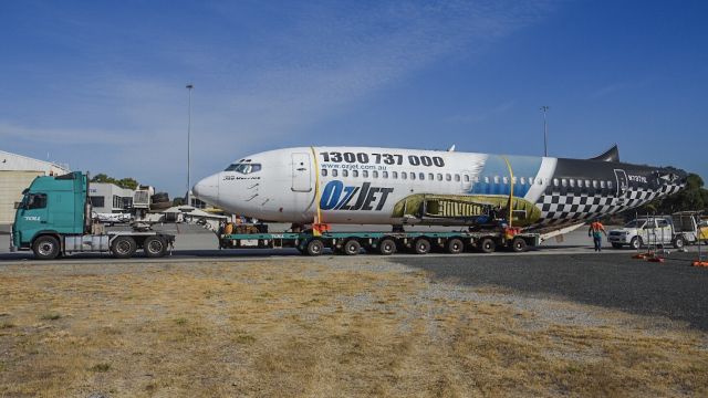 Boeing 737-200 (N737HL) - Ex. OzJet Boeing 737-200 being dismantled and transported to its new home to be preserved at White Gum Air Park (YWGM) 