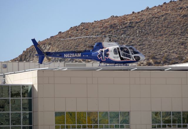 Eurocopter AS-350 AStar (N629AM) - On the helipad at Carson Tahoe Hospital