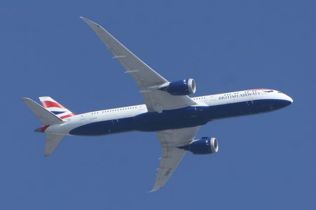 Boeing 787-9 Dreamliner (G-ZBKE) - March 19, 2022 - flew over Frederick on its way to Washington Dulles, from London Heathrow 