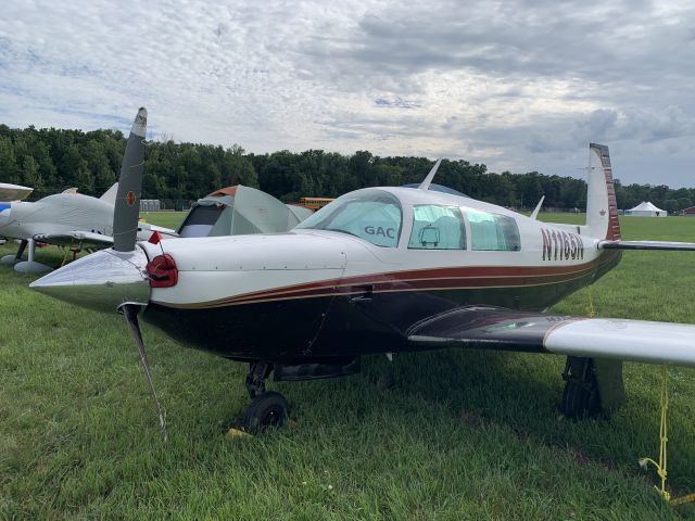 Mooney M-20 (N1165N) - Oshkosh 2019, after a minor propstrike during taxiing