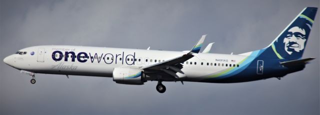 Boeing 737-900 (N491AS) - "One World Livery"  3-13-2022