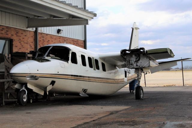 Rockwell Commander 685 (N270CB) - Derelict and stored at the Corwin M Nixon Aviation Facility.