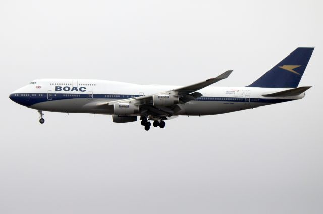 Boeing 747-400 (G-BYGC) -  British Airways' British Overseas Airways Corporation (BOAC) retro livery arriving from London