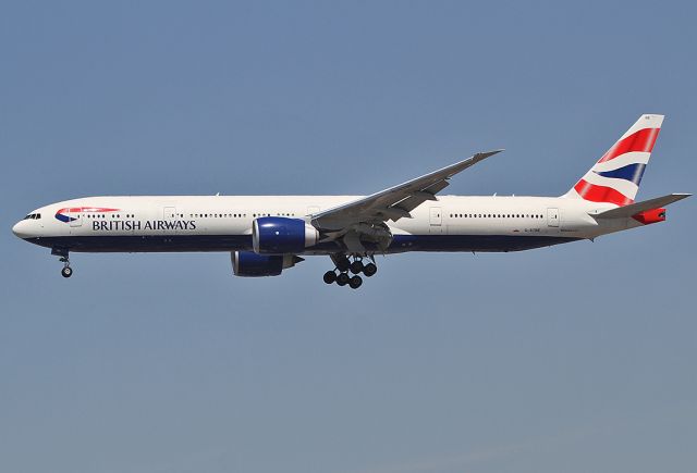 BOEING 777-300ER (G-STBE) - Landing at the LAX.