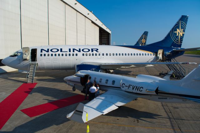 BOEING 737-300 (C-GNLQ) - Red carpet for the very first 737-300 of Nolinor!