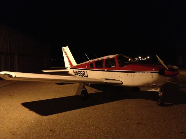 Piper Cherokee Arrow (N4968J) - Night stop for fuel in West Virginia