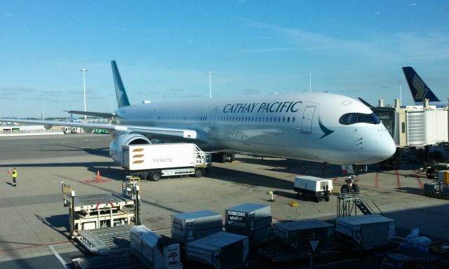 Airbus A350-900 (B-LXK) - Cathy Pacific A350-1041 cn296; on the gate 4-7-2019