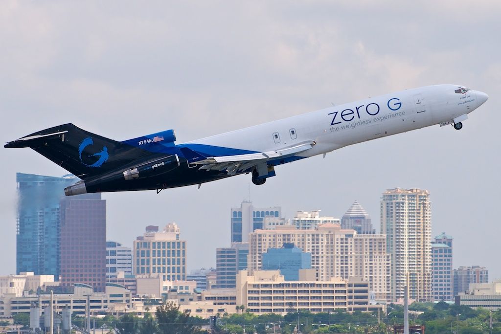 Boeing 727-100 (N794AJ) - G Force One  taking off for a zero gravity ride over the Gulf of Mexico.