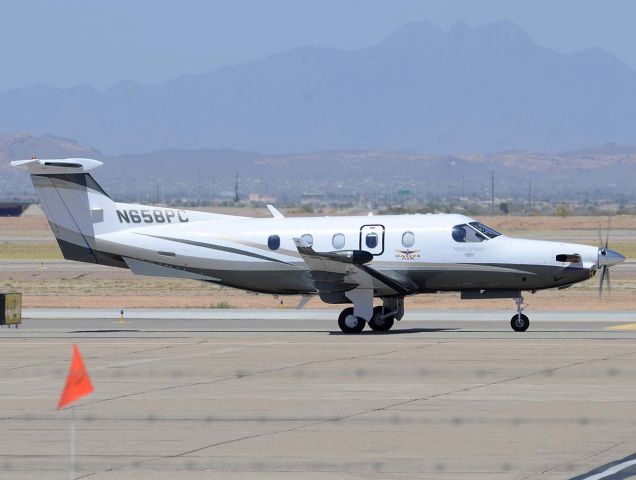 Pilatus PC-12 (N658PC) - Native Air ambulance taxiing out.