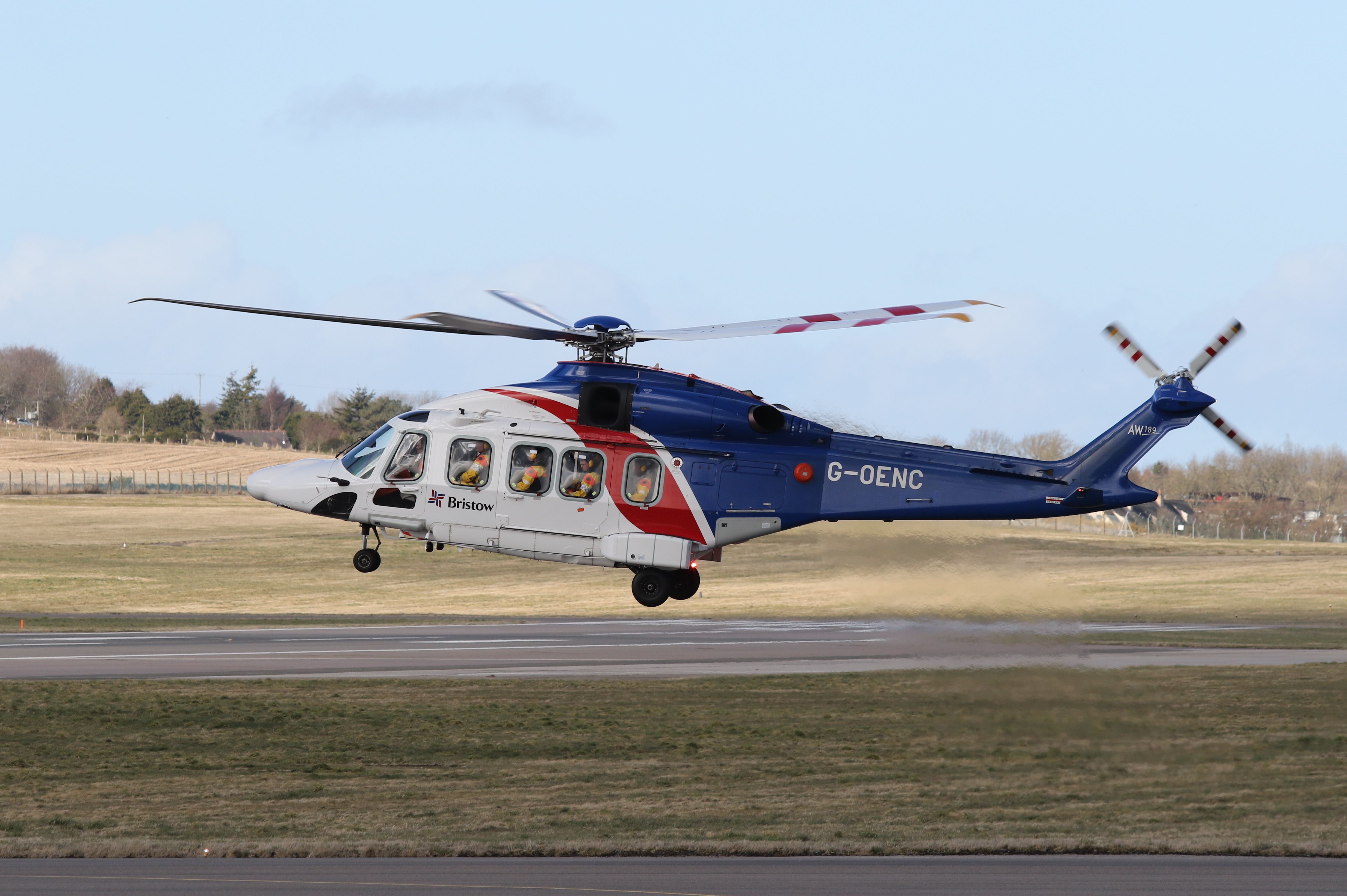 AgustaWestland AW189 (G-OENC) - Bristow AW189 landing at ABZ on Wednesday 11th March 2020