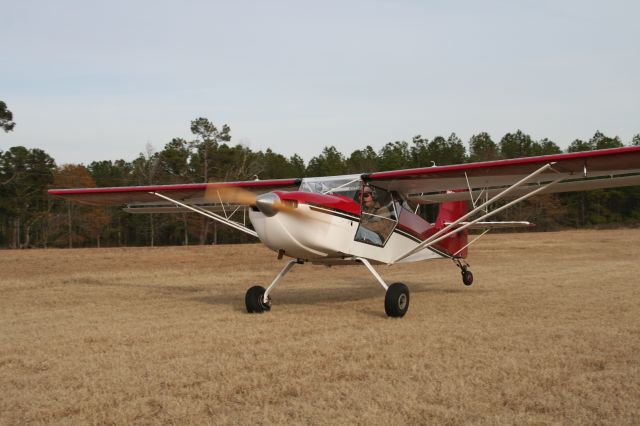 N981MS — - Maxwell Dukes, builder/operator of N981MS beginning takeoff roll at 01GE near Wrightsville, Georgia.