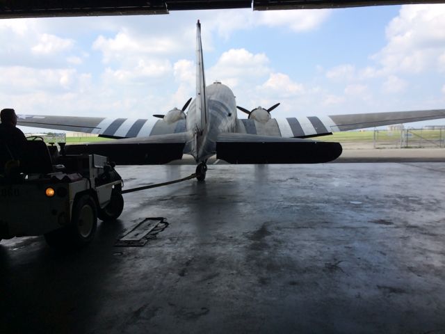 Douglas DC-3 (N87745) - Moving the "Southern Cross" into the VFM.  Taken 9/3/2016