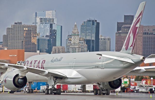 Airbus A350-900 (A7-ALC) - Welcome to Boston Qatar Airways !!