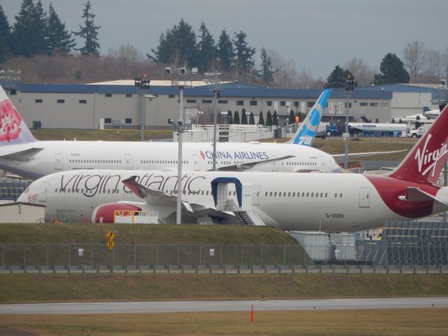 Boeing 787-9 Dreamliner (G-VOOH) - New Virgin Atlantic 787-9, and China Airlines 777-300ER B-18055 December 23, 2014