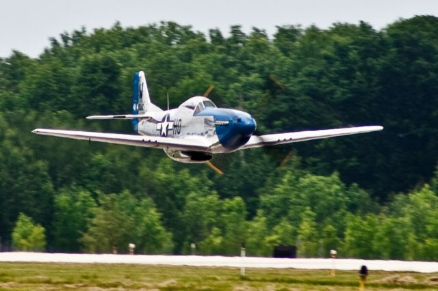 North American P-51 Mustang (N2151D) - Low pass by Moonbeam McSwine at the 2010 Manitowoc Air Show.