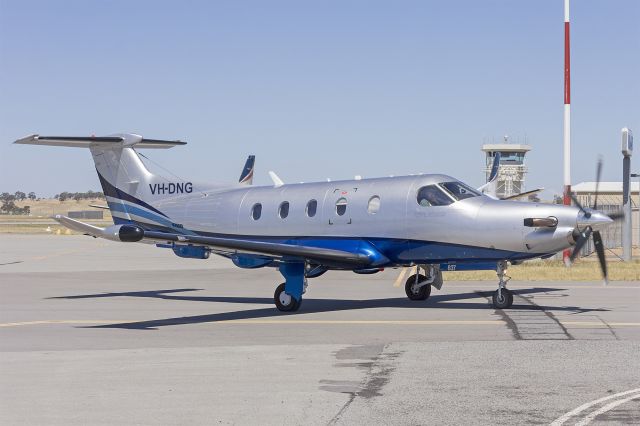 Pilatus PC-12 (VH-DNG) - Bullawarrie Pty. Ltd. (VH-DNG) Pilatus PC-12/47 taxiing at Wagga Wagga Airport.