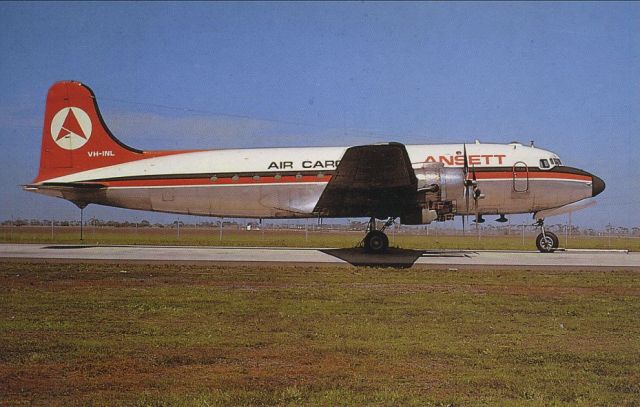 Douglas C-54 Skymaster (VH-INL) - SCANNED FROM POSTCARDbr /ANSETT AIR CARGO