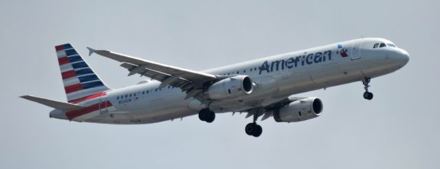 Airbus A321 (N543UW) - Moments before landing, summer 2019.