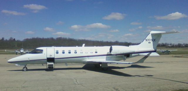 Learjet 45 (N101KK) - at Butler County Airport (Cincinnati) on a sunny Sunday 20 March 2016